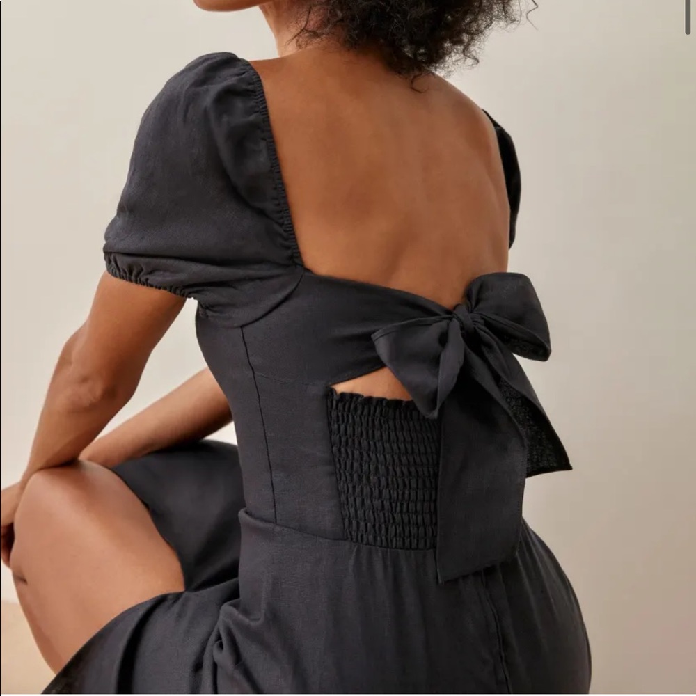 NWOT Reformation Denver Dress Black - Picture 2 of 7